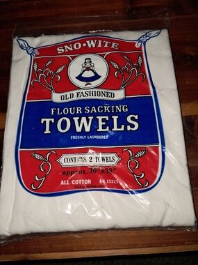 White Flour Sacking Towels - Pack of 2